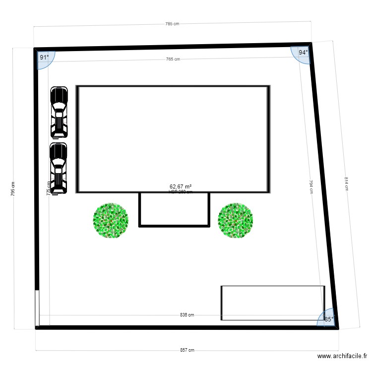 terrain. Plan de 0 pièce et 0 m2