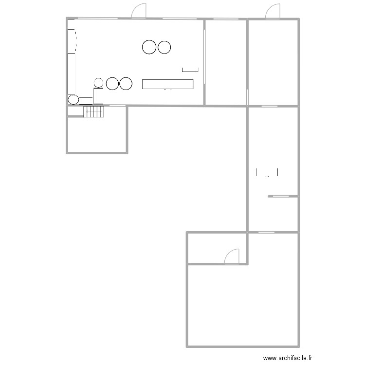 plan. Plan de 5 pièces et 116 m2