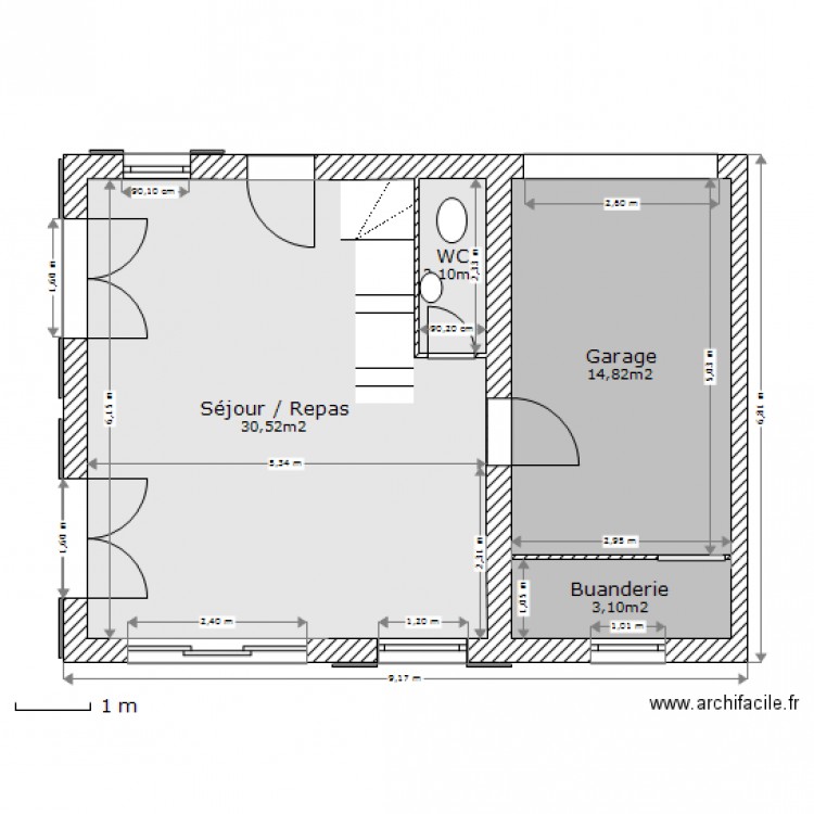 Projet DAVIS RDC V1. Plan de 0 pièce et 0 m2