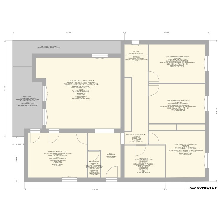 MAISON FALICON TRAVAUX. Plan de 0 pièce et 0 m2