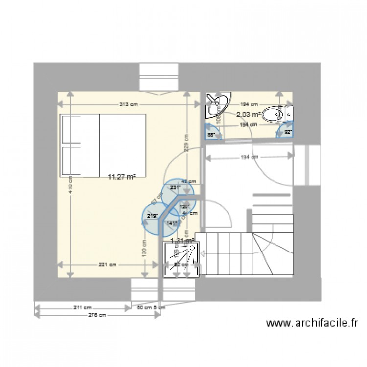 maison du pont s d b  et escalier hypothèse jf  18 janvier 18. Plan de 0 pièce et 0 m2