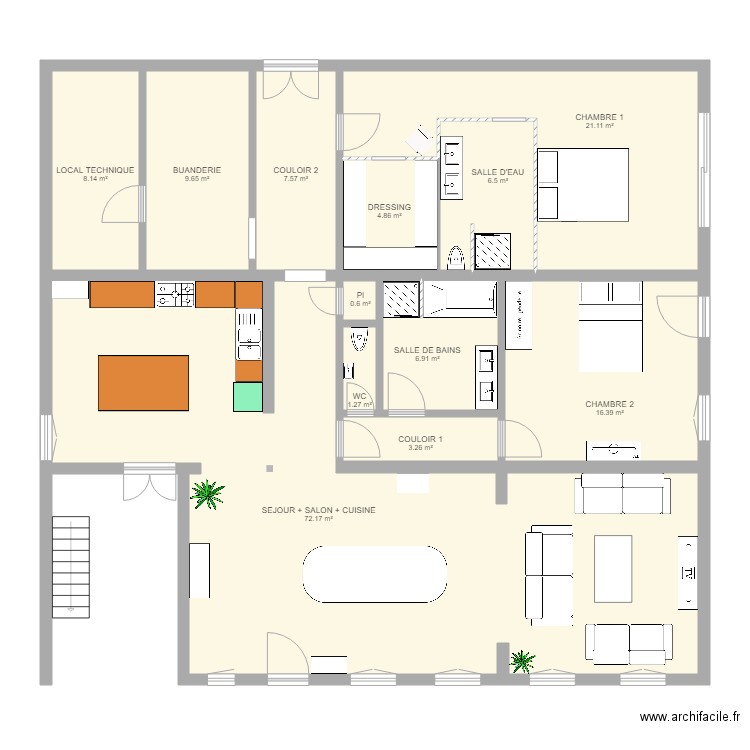 Ferme rénovée. Plan de 0 pièce et 0 m2