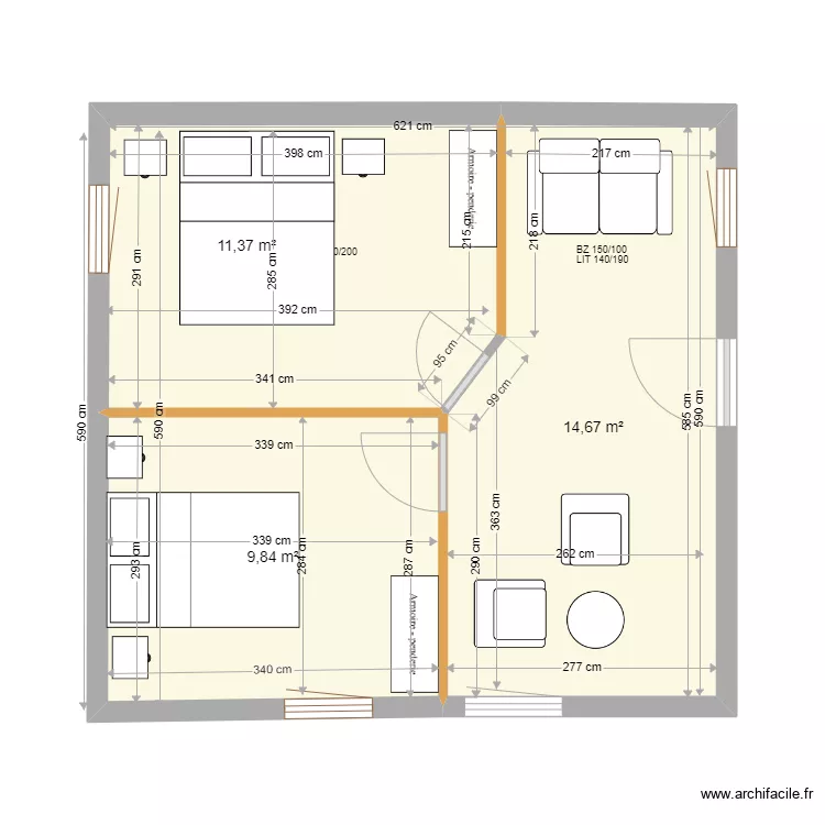 petite maison P-58. Plan de 