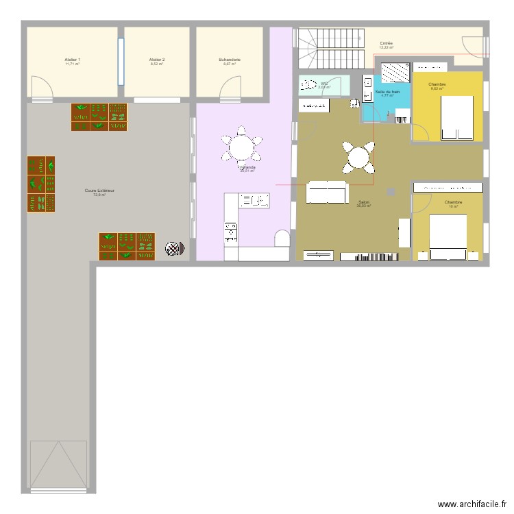 FM1.3. Plan de 23 pièces et 418 m2