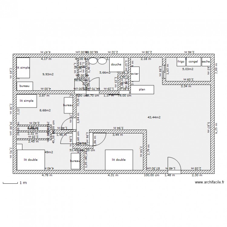 maison hobbit rdc2. Plan de 0 pièce et 0 m2
