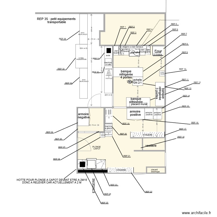 plan helene thyez cuisine . Plan de 0 pièce et 0 m2