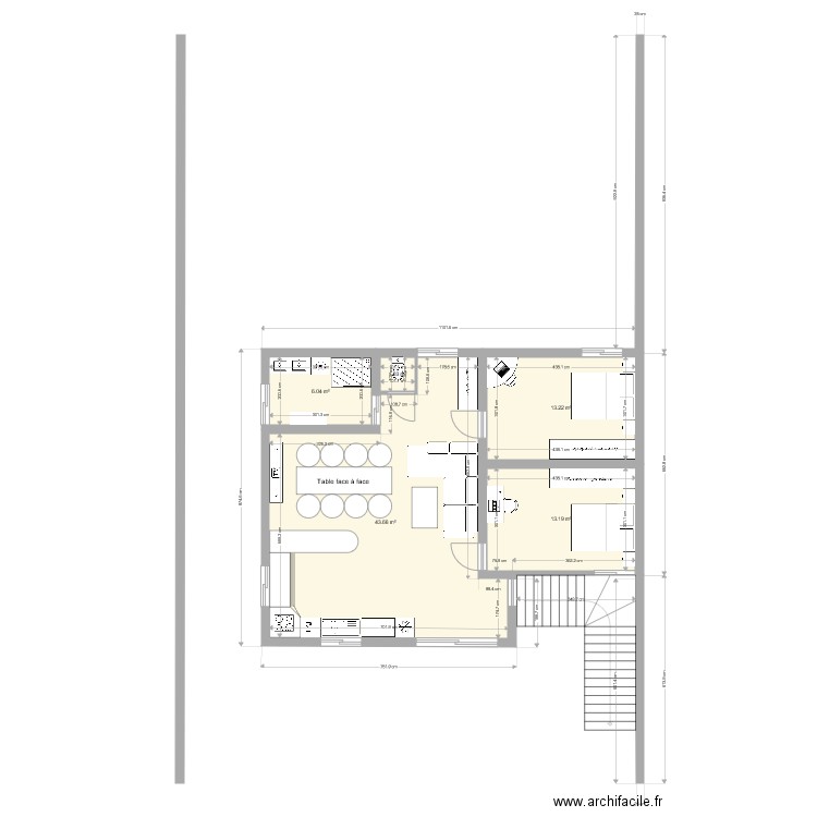 Plan de masse étage Caze Mamour verssion 2. Plan de 0 pièce et 0 m2
