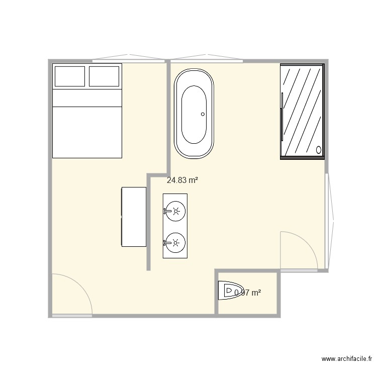 sdb. Plan de 0 pièce et 0 m2