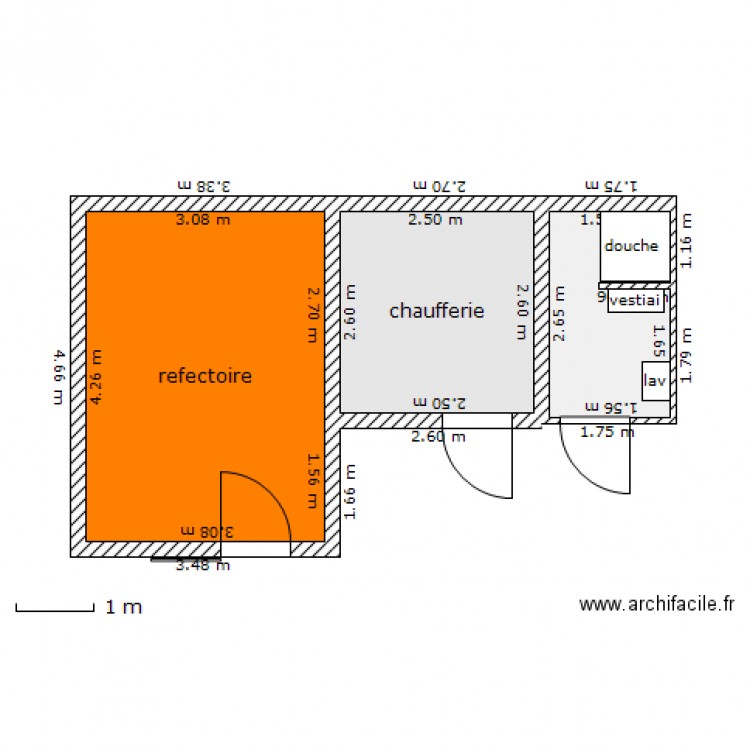 douche ecotravaux. Plan de 0 pièce et 0 m2