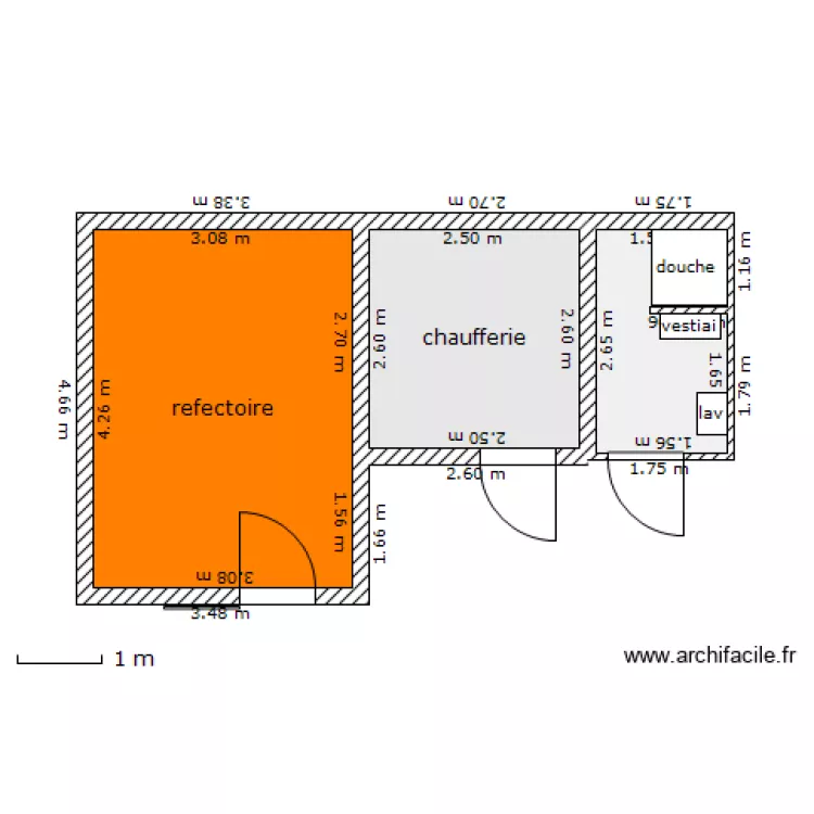 douche ecotravaux. Plan de 