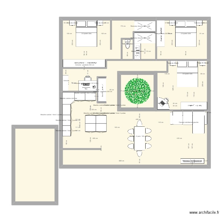 plan maison arpaillargue. Plan de 6 pièces et 138 m2