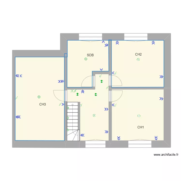 Etage FRED. Plan de 