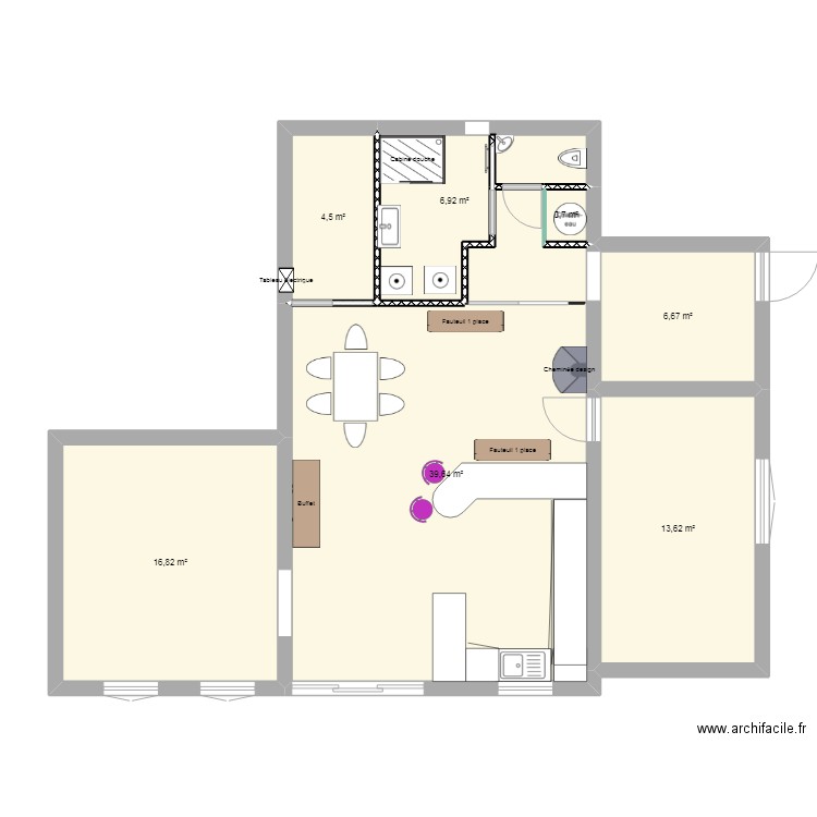 1 er essai. Plan de 0 pièce et 0 m2