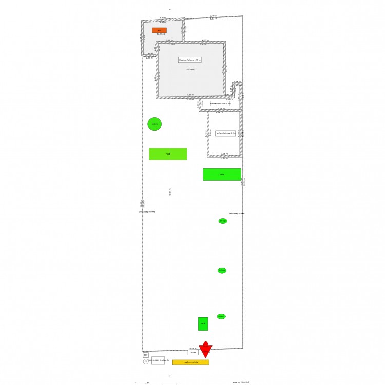 PLAN DE MASSE ACTUEL PCMI2. Plan de 0 pièce et 0 m2