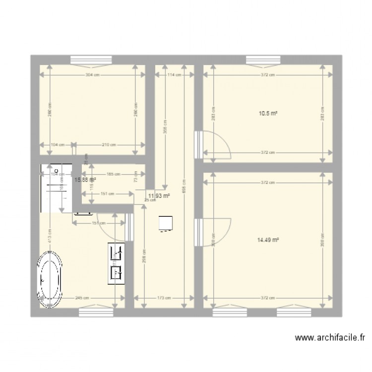 Etage Version 2. Plan de 0 pièce et 0 m2