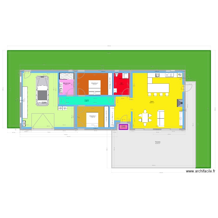 maison 5. Plan de 21 pièces et 322 m2