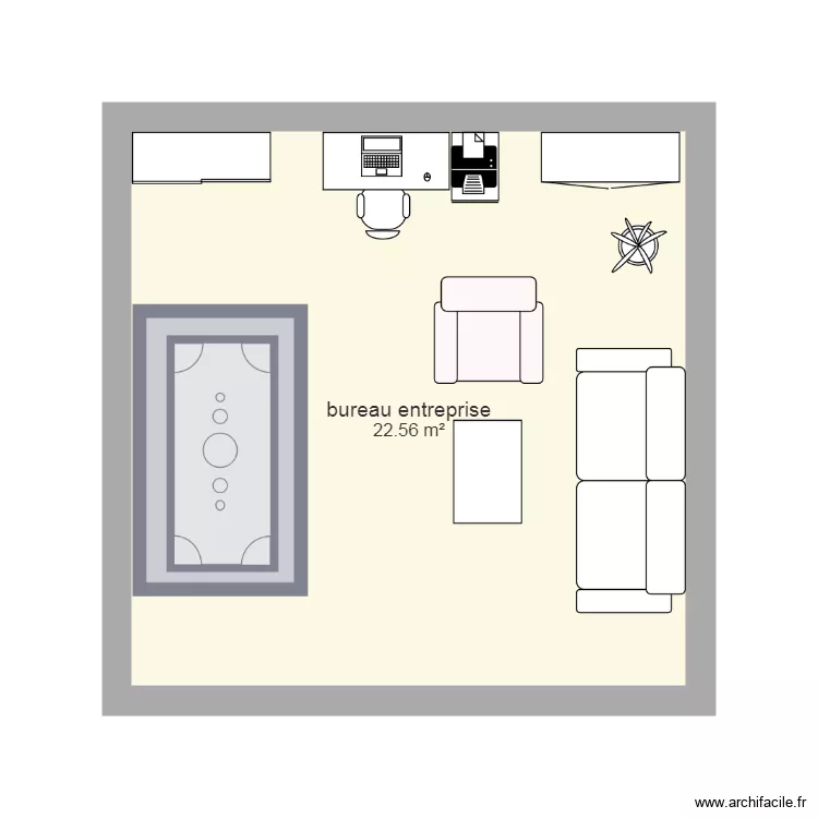 bureau entreprise. Plan de 