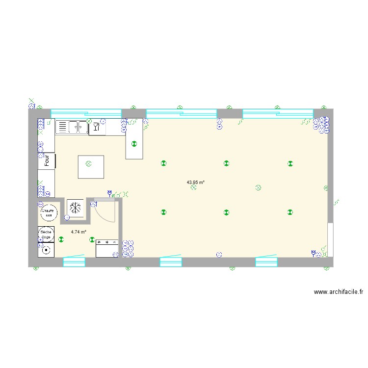 PC et lumières et autres salon cuisine. Plan de 0 pièce et 0 m2