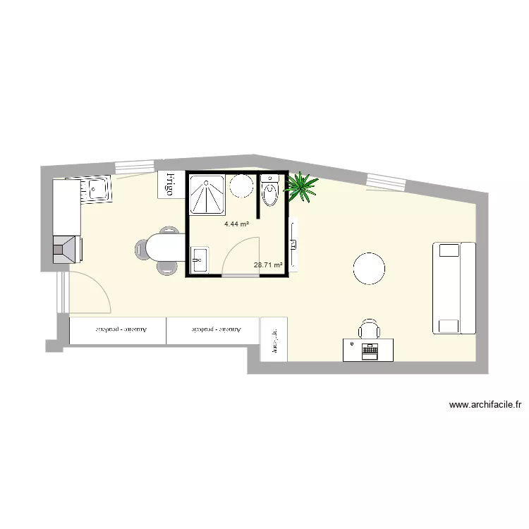 appart 1er &eacute;tage gauche. Plan de 
