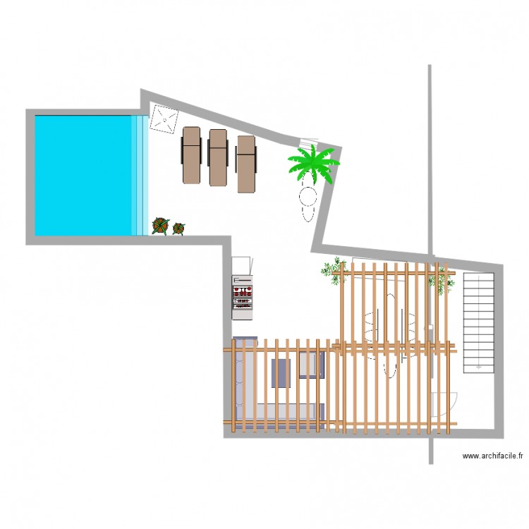 toitterasse. Plan de 0 pièce et 0 m2