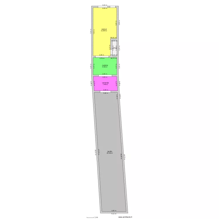 rdc apres travaux. Plan de 