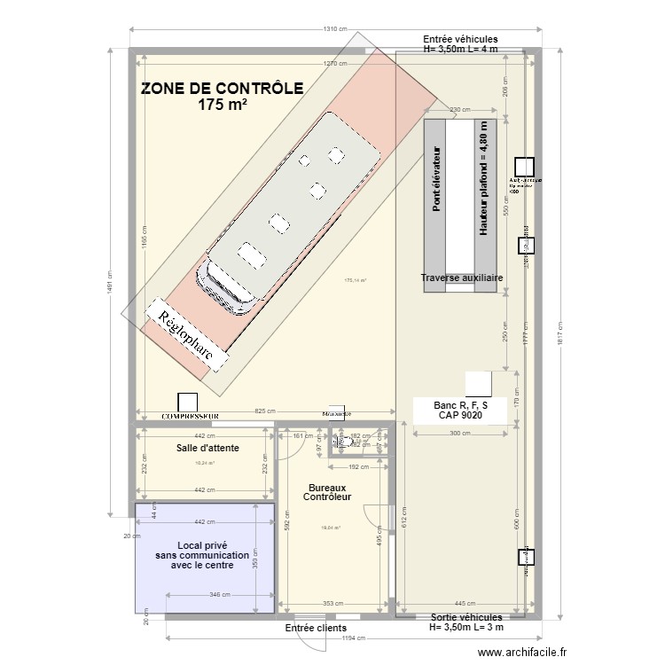 CCT VL BOULOC 3. Plan de 4 pièces et 206 m2