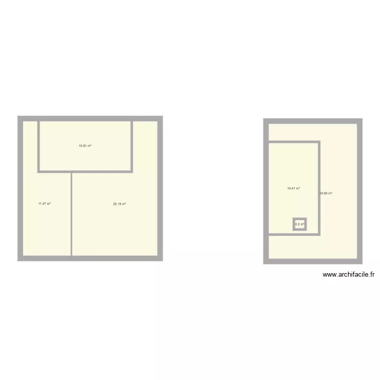 Kiosque actuel. Plan de 