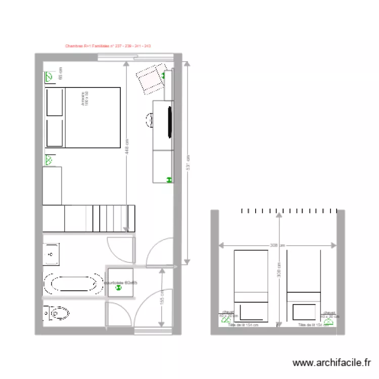 CHAMBRE TYPE B 5. Plan de 