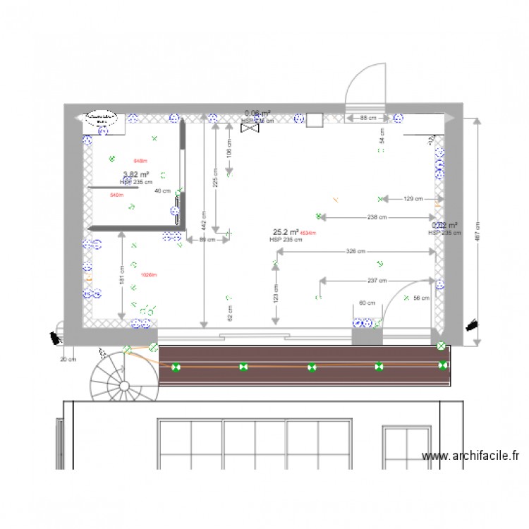 niveau 0 electricité. Plan de 0 pièce et 0 m2