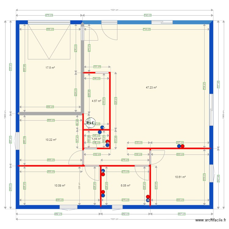 Projet mesures. Plan de 0 pièce et 0 m2