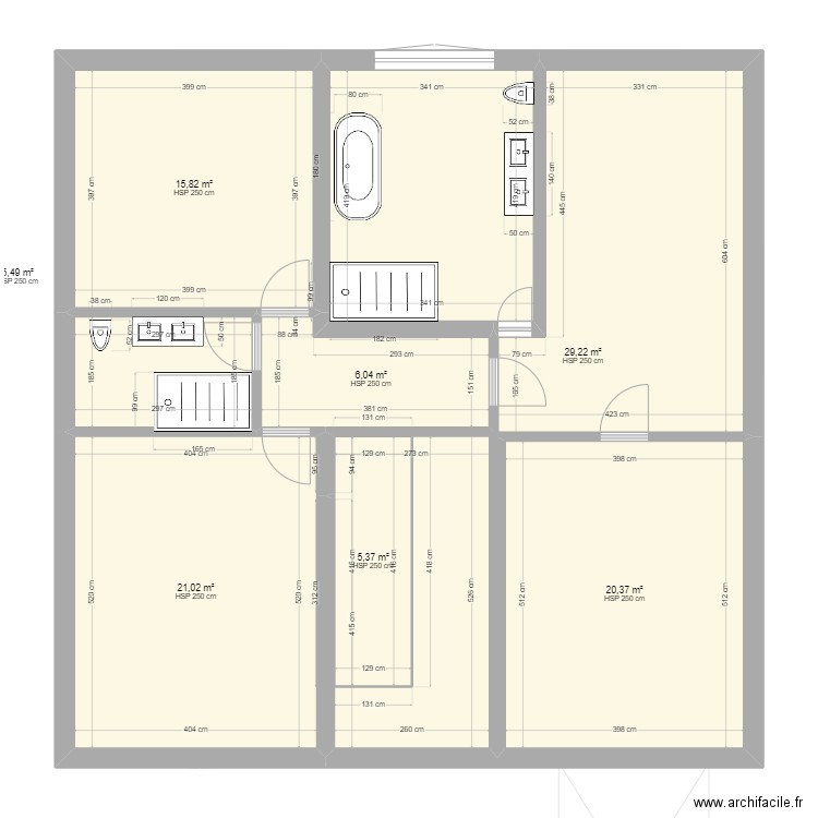 plans maison eischen 1 er etage. Plan de 14 pièces et 237 m2