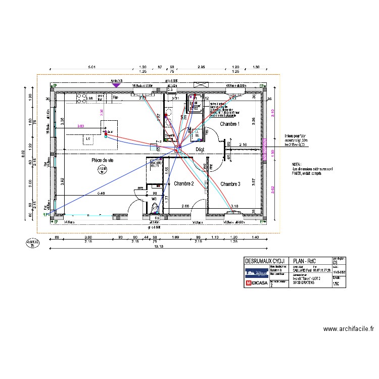 DESRUMAUX CYDJI. Plan de 0 pièce et 0 m2