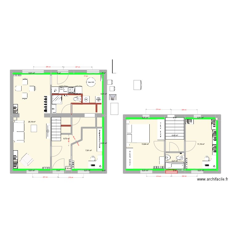 DamousRéflexions6. Plan de 27 pièces et 89 m2