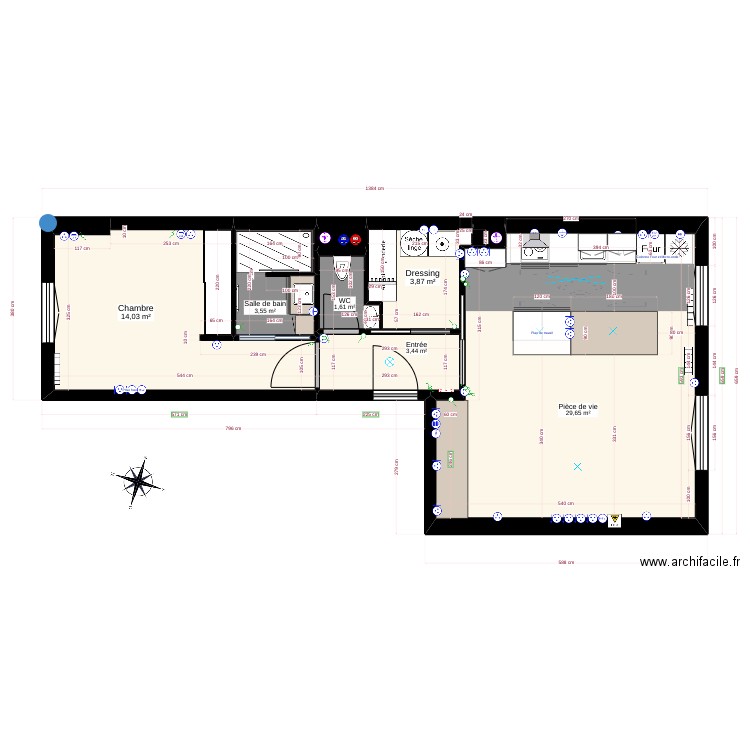 Mon projet sans mobiliers. Plan de 0 pièce et 0 m2
