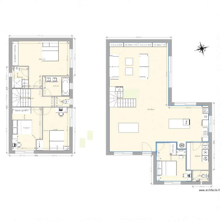 nouveau RDC largeur 630 au lieu de 612. Plan de 0 pièce et 0 m2