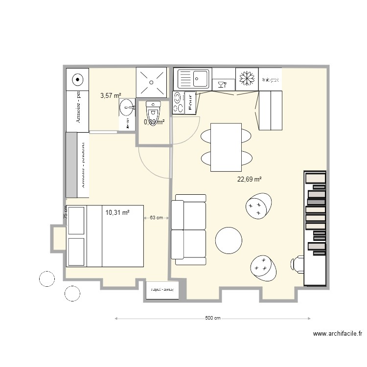 2 PIECES ST LEGER 21 11 17 1712. Plan de 0 pièce et 0 m2