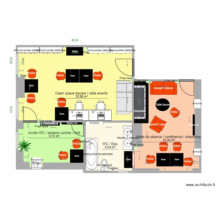 Abalance prosition 1. Plan de 4 pièces et 64 m2