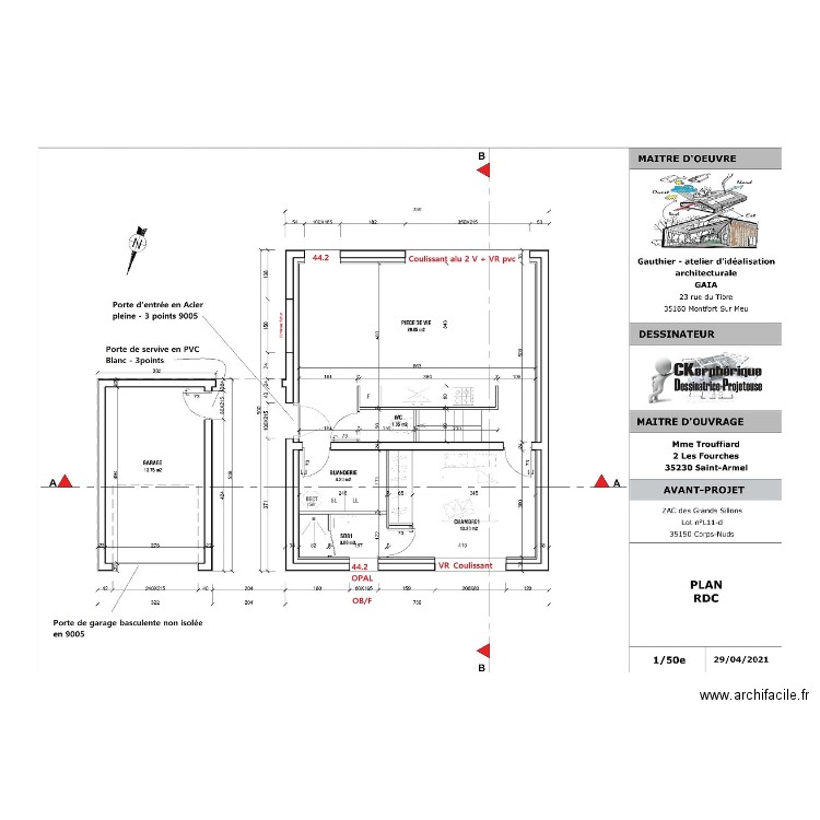 Trouffiard RDC Vide. Plan de 0 pièce et 0 m2