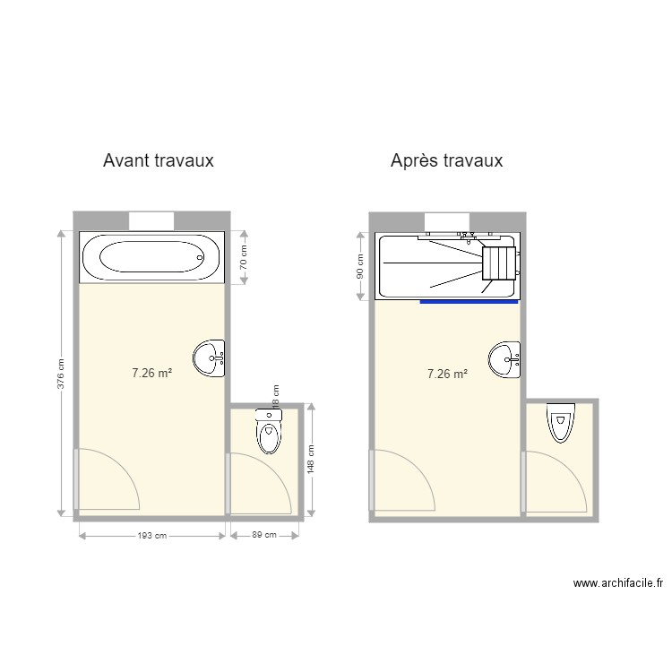 Sdb Chaleil. Plan de 0 pièce et 0 m2