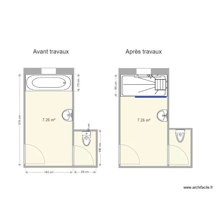 Sdb Chaleil. Plan de 