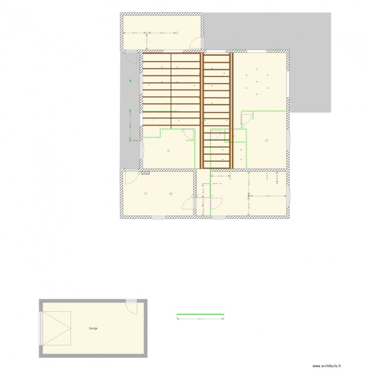 éclairage avec charpente bois. Plan de 0 pièce et 0 m2