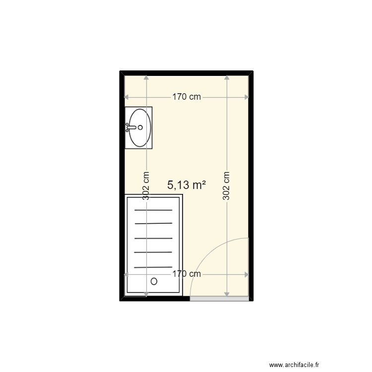 CARPENTIER MICHEL . Plan de 1 pièce et 5 m2