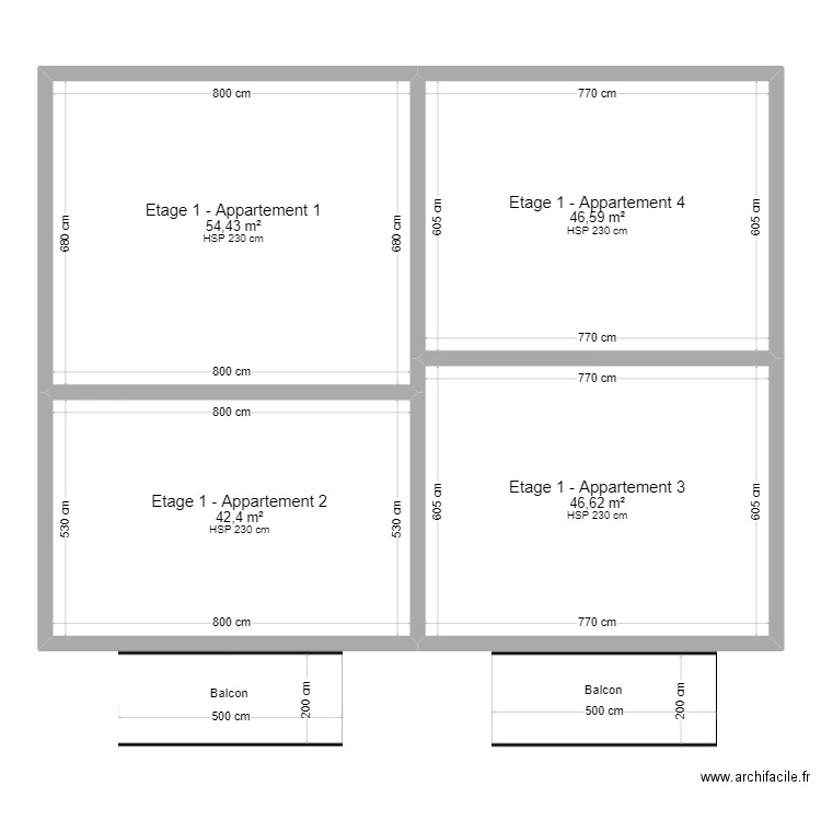 Etage 1. Plan de 0 pièce et 0 m2