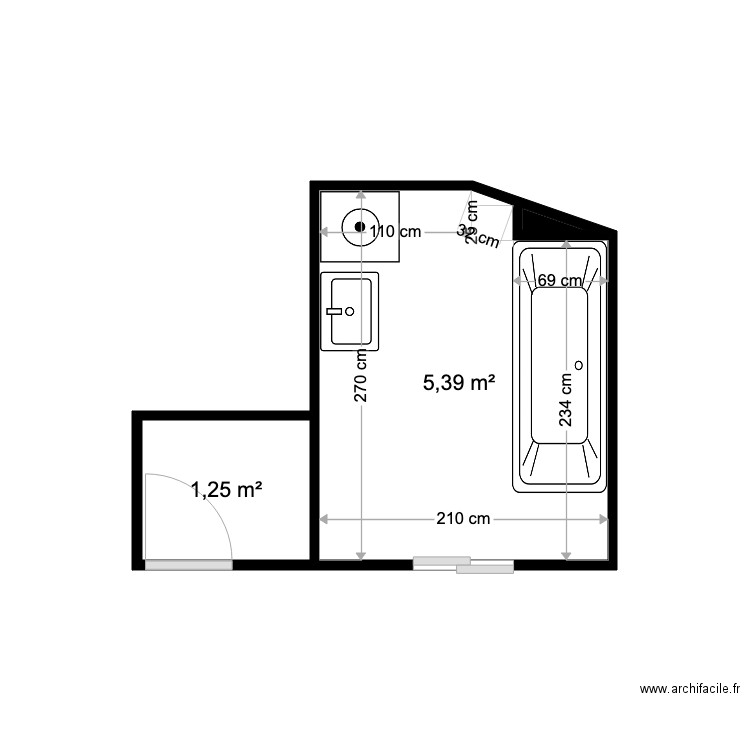 VUILLAULE SDB EXISTANT. Plan de 0 pièce et 0 m2