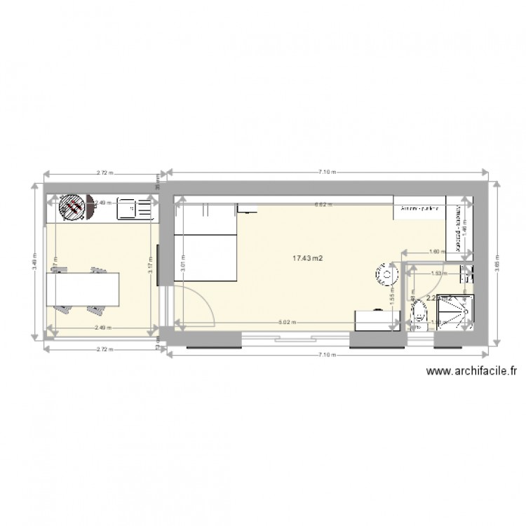 cabanon 300. Plan de 0 pièce et 0 m2