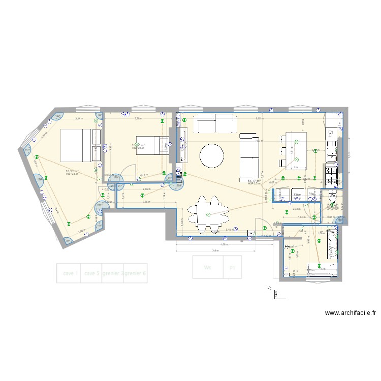 LYON3PLAN20211021v3Alernative2. Plan de 4 pièces et 85 m2