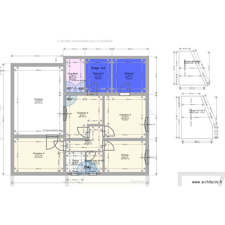 Elosegui. Plan de 22 pièces et 202 m2