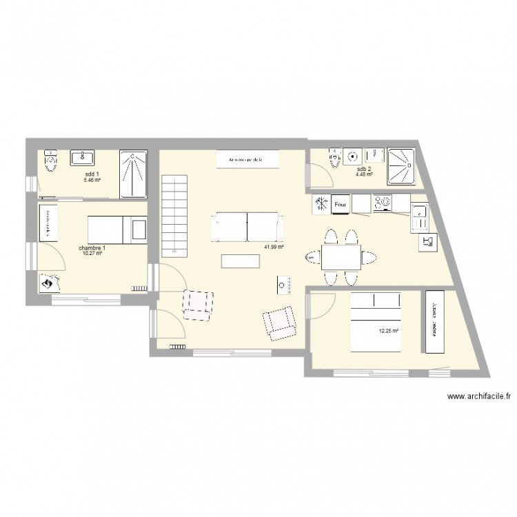 garage bretignolles 43 version maison. Plan de 0 pièce et 0 m2