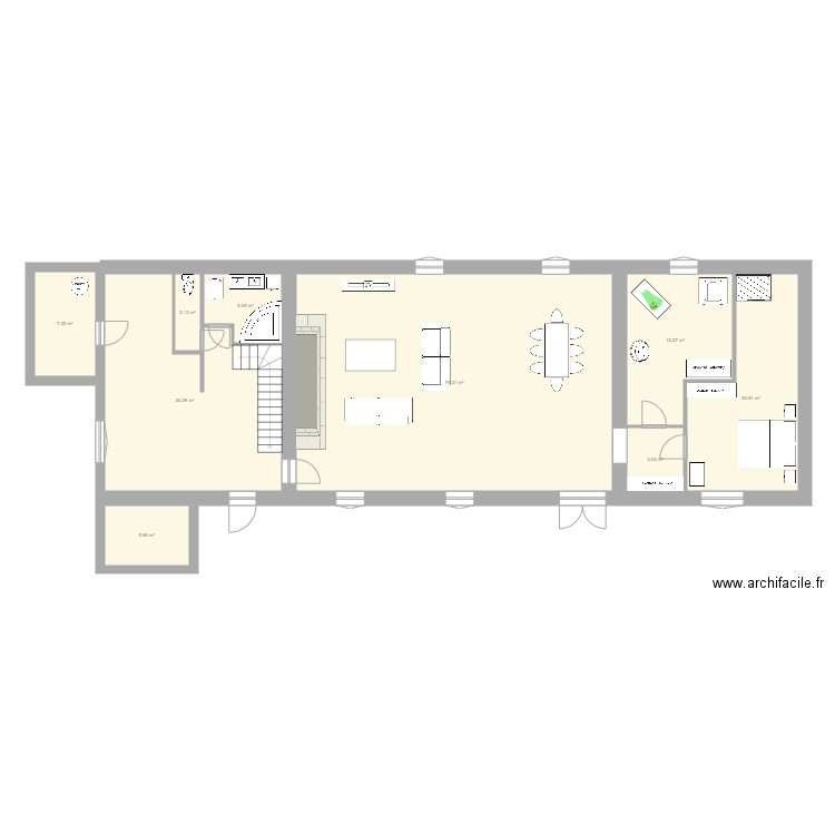 Rez de chaussée. Plan de 0 pièce et 0 m2