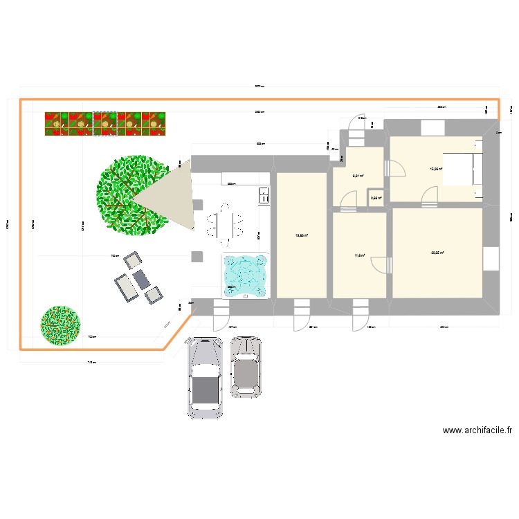 moosch3 travaux. Plan de 23 pièces et 204 m2